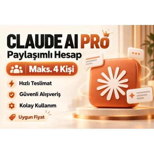  Claude AI Pro  Paylaşımlı Hesap  Maks. 4 Kişi